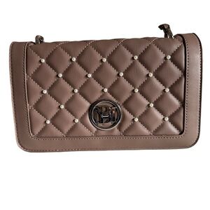 Badgley Mischka Large Crossbody bag bm 4135 Pearl Taupe